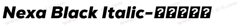 Nexa Black Italic字体转换